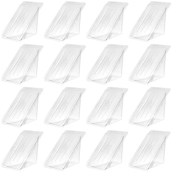 Louça 50 Pcs Embalagem Caixa Descartável Copos De Papel Triângulo Recipiente Bolo Stand Plástico