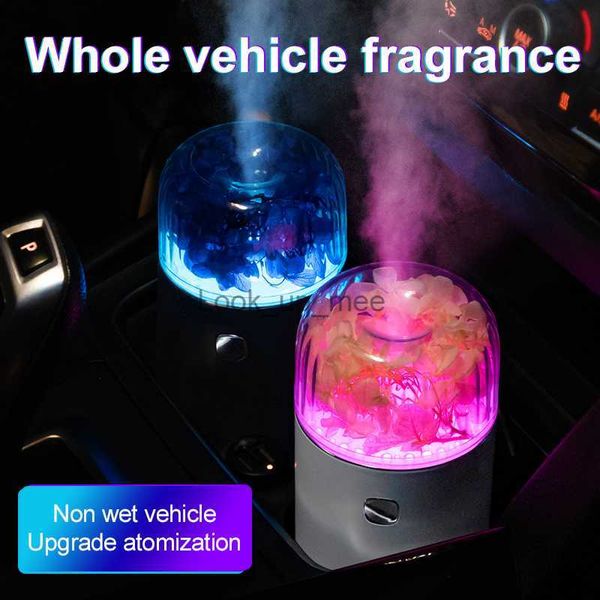 Umidificadores Automotive Essential Oil Fragrance Difusor Home Petal Umidificador Purificador de Ar com LED Air Fresher Carro Aromaterapia Sparyer YQ230927