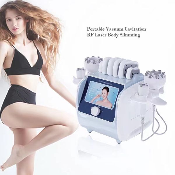 Il più nuovo!! Desktop 6in1 cavitazione negativa Microcorrente Radiofrequenza sottovuoto scolpire lipolaser viso e corpo completo dimagrante rf macchina salone spa