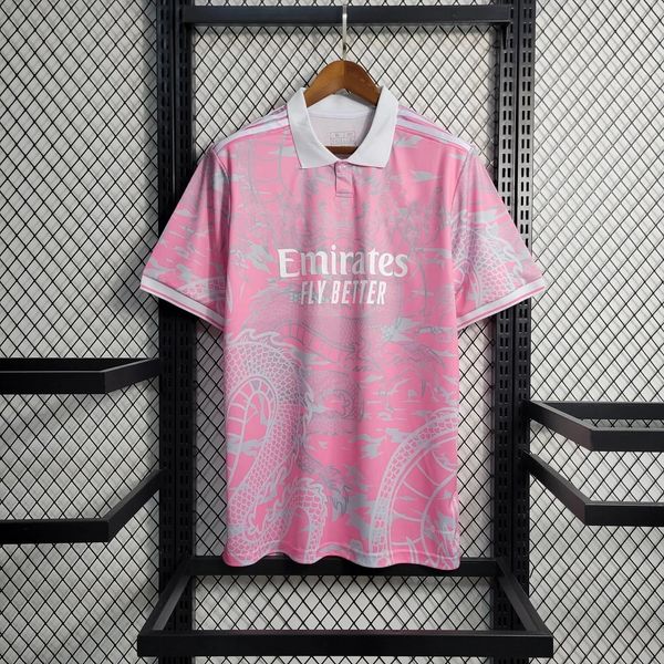 Heißer Verkauf 2023/2024 R Ma--drid Chinese Dragon Pink Fußballtrikot Fußball Größe S-XXL Thailand Qualität