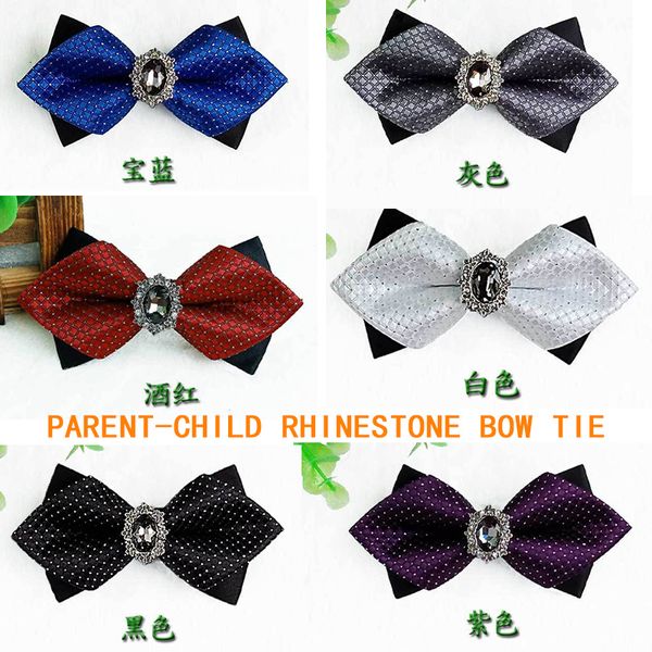 Papillon Madre-figlia Padre-figlio Genitore-figlio Strass Plaid Colore abbinato Papillon Ragazzi e ragazze Festa Matrimonio Gentiluomo 230922