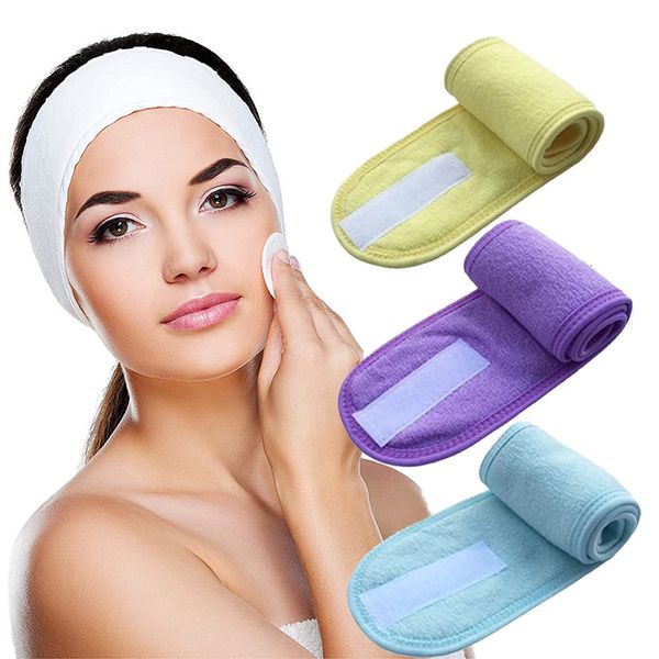 Asciugamano da bagno Fascia per capelli regolabile Fascia larga per capelli Yoga Spa Bagno Doccia Trucco Lavaggio Viso Fascia cosmetica per donna Accessori per il trucco 230926