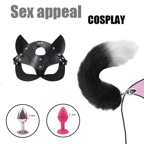 Anal Oyuncaklar Seks Kadın Cosplay Maske Tail Fiş Metal Anüs Butt Half Party Seksi Yetişkin Oyun Maskeleri BDSM 230925