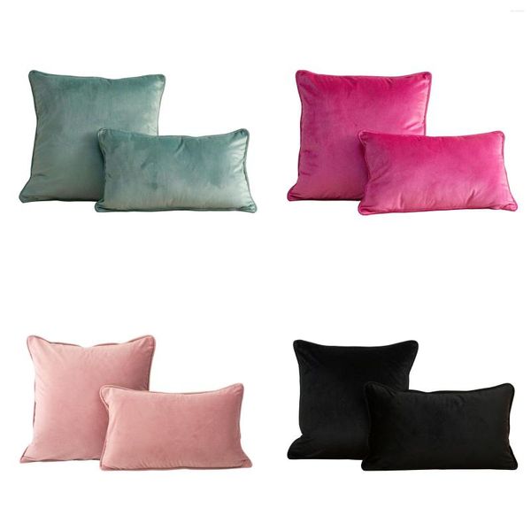 Cuscino di lusso rosa nero grigio verde menta fodera per divano letto decorazione morbida federa in velluto senza imbottitura