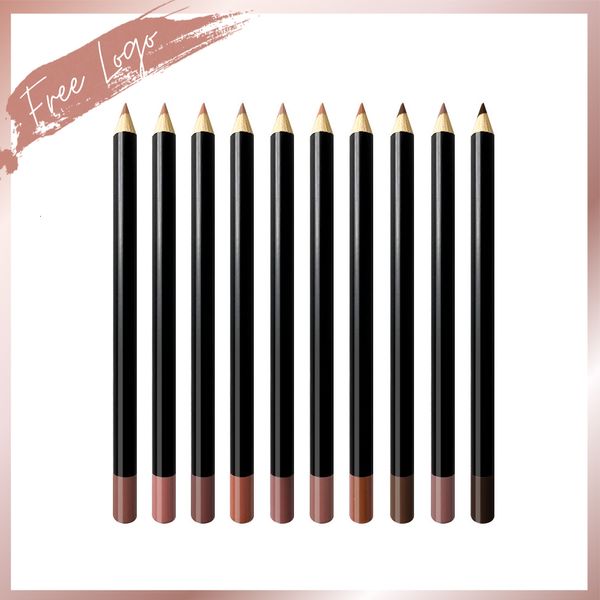 Batom Atacado Private Label Lipliner Lápis Vendedor Longa Duração Marrom Personalizado Lip Liner Impermeável Matte Sobrancelha Nu Suavemente 230925