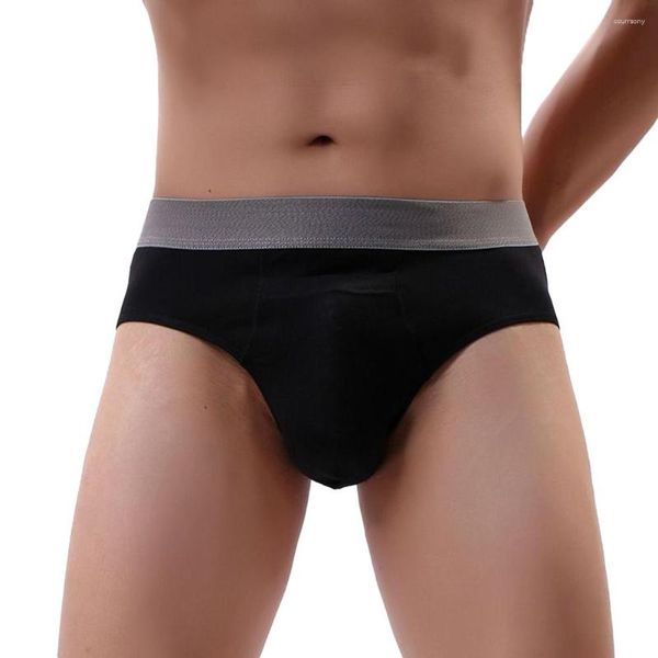 Unterhosen Herren Baumwolle Slips Unterwäsche Sexy Bulge Pouch Kurze Niedrige Taille Bikini Höschen Elastizität Atmungsaktive Dessous