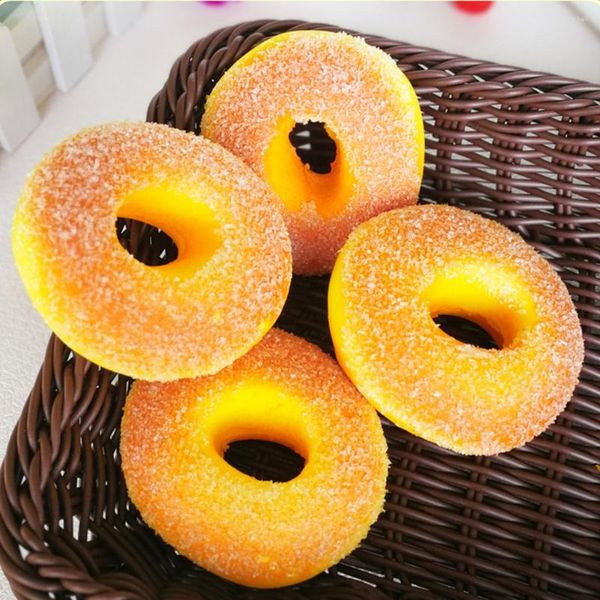 Decoração de festa 5 pc artificial donut modelo lifelike sobremesa bolo fingir jogar pogal adereços para exibição cozinha playset