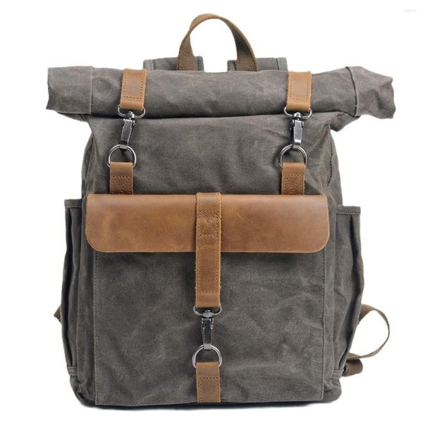 Rucksack Retro Freizeit Outdoor Reisen Herren und Damen Sport Große Kapazität Wandercomputer