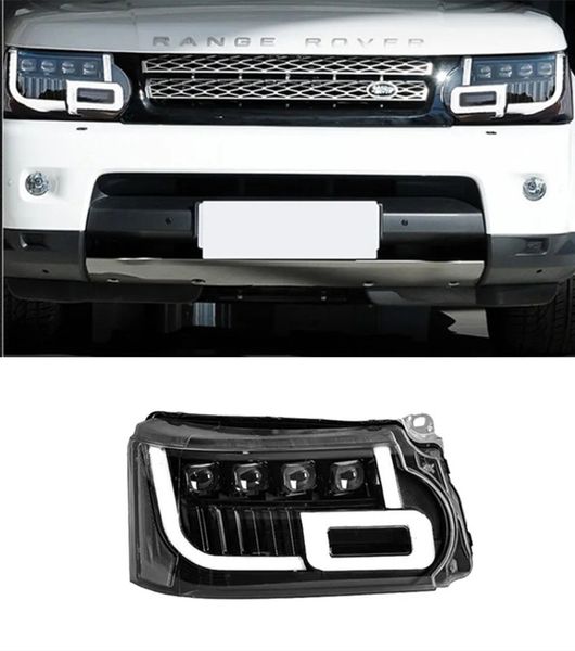 Автомобильные фары для Range Rover Sport/Executive светодиодные фары 2010-2013 DRL указатель поворота дальнего света с линзой «ангельские глазки»