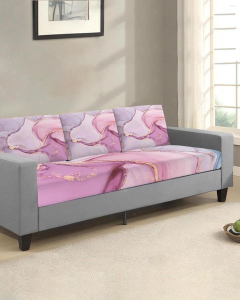 Чехлы на стулья с мраморным градиентом, розовый чехол для дивана, сиденья, защита для мебели, эластичные моющиеся съемные эластичные чехлы
