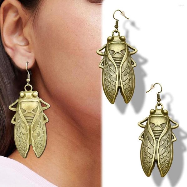 Dangle Oorbellen Ontwerp Cicade Drop Voor Vrouwen Etnische Legering Insect Hangers Meisjes Leuke Partij Sieraden Accessoires Cadeau