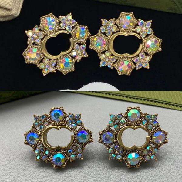 Designer-Ohrstecker, bunter Ohrring, Creolen für Damen, Diamantschmuck, Luxus-Ohrstecker, Bijoux De Luxe-Ohrring mit Box 239275D