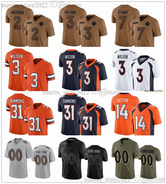 Maglie 2023 7 John Elway 27 Steve Atwater 30 Terrell Davis 84 Shannon Sharpe 49 D.Smith 57 T.Jackson 65 Gary Zimmerman 18 Peyton Manning 80 Greg Dulcich 12 Tim Patrick