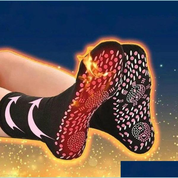 Гетры Магнитные носки с подогревом Mas Tour Therapy Удобные зимние теплые для женщин и мужчин Самостоятельная доставка Обувь Аксессуары Special Pur Dh9W3