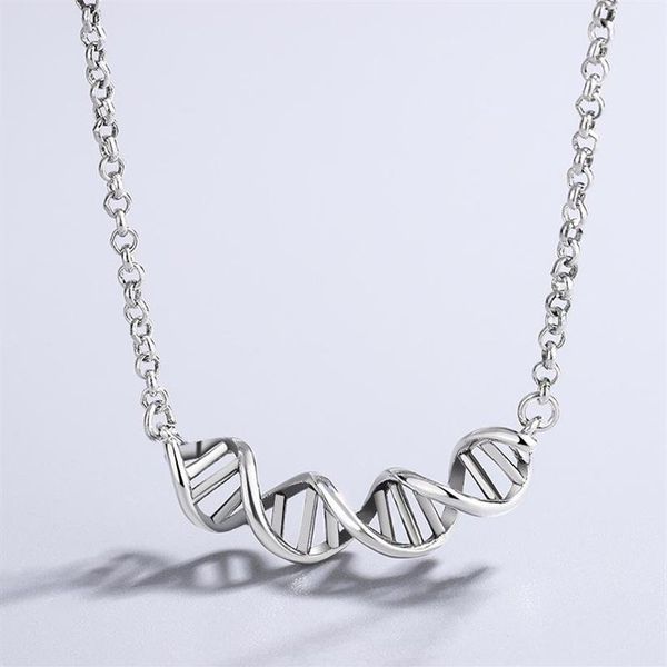 Correntes Ventfille 925 Sterling Silver DNA Ed Spiral Colar para Mulheres Personalidade Trendy Party Presentes Jóias 2021 Drop290N