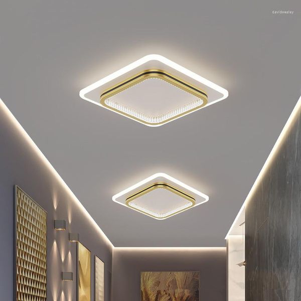 Plafoniere Moderne luci a led rotonde creative dorate da incasso apparecchio di illuminazione per soggiorno sala da pranzo studio ingresso