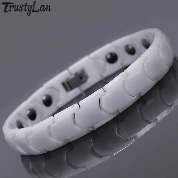 Bangle Cerâmica Casal Pulseiras Para Amantes Mulheres Cuidados de Saúde Energia Magnética Homens Pulseira Homem Feminino Amigos Presentes Mens Jóias 230927