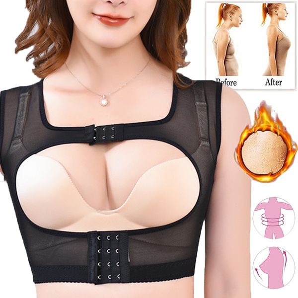 Frauen Push-Up Bh Shapewear Corrector Brust Unterstützung Anti-böckner Schlaffe Shapewear Tops Weste Körper Shaper Haltung Corrector