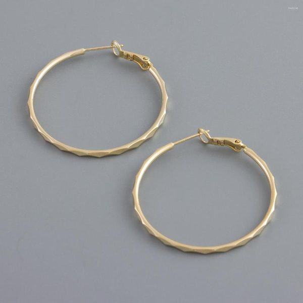 Ohrstecker 18 Karat vergoldet 316L Edelstahl Big Hoop Für Frauen Trendy Weibliche Ohrring Damen Party Schmuck Großhandel