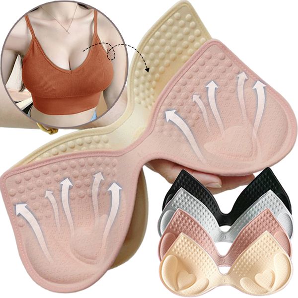 Inserti imbottiti per costume da bagno estivo da donna Cuscinetti per reggiseno in schiuma di spugna rimovibili Coppa per il petto Reggiseno per il seno Intimo per bikini