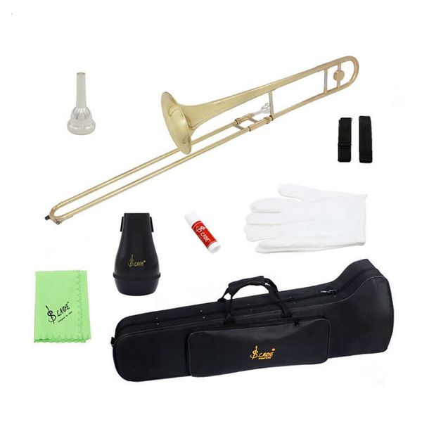 Альт-тромбон SLADE Mid Tune BbTune, детский оркестр для взрослых, профессиональный тромбонный инструмент, золотой лак, посеребренный, новый