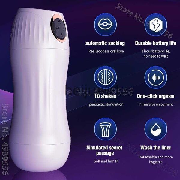 Masturbadores Homem Automático Masturbador Sex Shop Realista Silicone Vagina Vibrador Vibradores Masculino Masturbação Equipamento Best Selling 2022 x0926