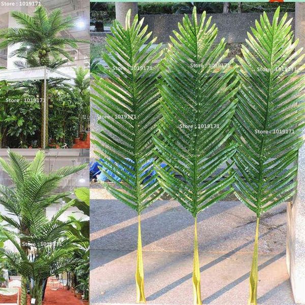 Grande látex natal pátio artificial sago phoenix coqueiro planta árvore ramo frond casamento casa móveis decoração ao ar livre g091339r