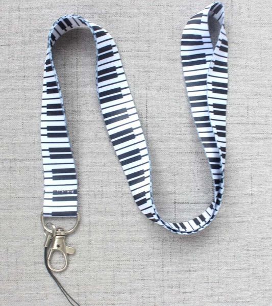 Schlüsselanhänger 20 teile/los Klavier Tastatur Muster Handy Lanyard Strap Schlüsselbund Schlüssel