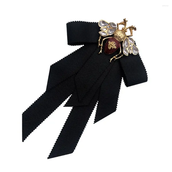 Broches gravata borboleta feminino broche pino pré-amarrado pescoço retro abelha acessórios de roupas acessório preto ternos