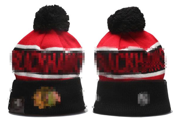 CHICAGO Beanie BLACKHAWKS Beanies North American Hockey Ball Team Side Patch Winter Wolle Sport Strickmütze Skull Caps A3