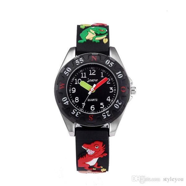 Детские часы 3D мультфильм динозавр милые дети для девочек и мальчиков дети студенты кварцевые наручные часы очень популярные наручные спортивные часы 30 м 286 т