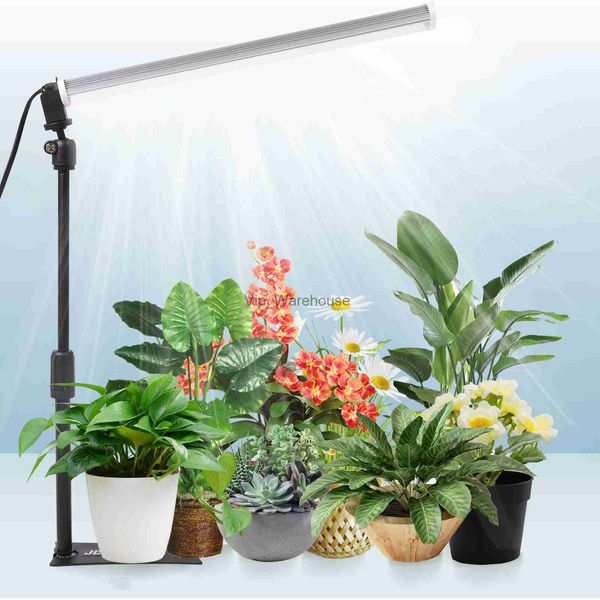 Luzes de cultivo JCBritw Desktop LED Grow Light Bar T12 Branco 6500K Full Spectrum Tabletop Plant Growing Lamp para plantas de interior Suporte ajustável YQ230927