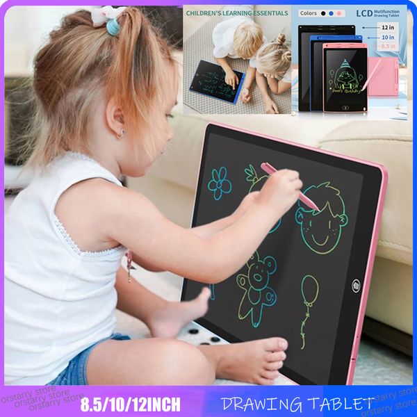 Oyuncakları Öğrenme 8.5/10/12 inç LCD Çocuk Oyuncaklar için Tablet Çizim Tablet Elektronik Yazma Board Boy Boy Eğitim Oyuncak Hediyeleri 230926