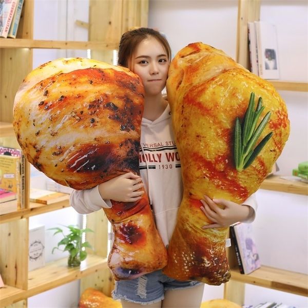 Cuscini peluche Cuscini 110 cm Simulazione Pollo Peluche Giocattoli Creativi Vita reale Cuscino alimentare Pollo fritto Bambole di pezza per bambini Regali di compleanno per bambini 230926