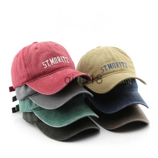 Ball Caps Vintage Washed Distressed Cotton Dad Hat Baseball Cap Verstellbare Trucker Unisex Hats Freizeit Personalisierte Sonnenschutz-Baseballkappe x0927