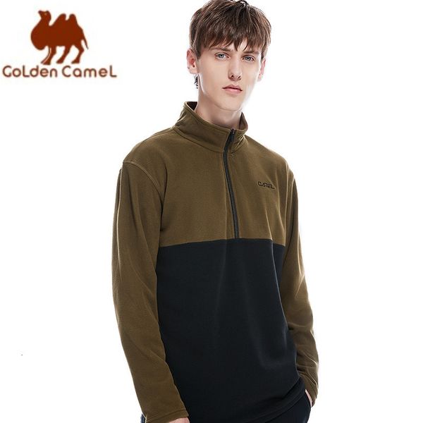 Jaquetas ao ar livre Hoodies GOLDEN CAMEL Mens Polar Plus Soft Casual Jaqueta de lã para homens Outono Inverno Standup Collar Sweater Suéter Roupas 230926