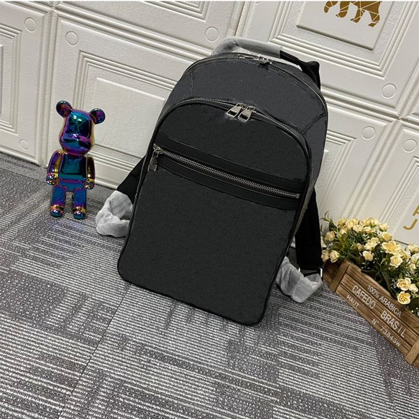 Designer-Rucksack, Wander-Reisetasche für Herren und Damen, stilvolle Schultasche für Studenten, klassische Computertasche mit großem Fassungsvermögen, luxuriöser schwarzer Rucksack aus Leder