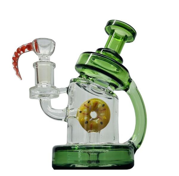 Enorme Bongs Recycler Glass Bong Hookah Oil Rig 6.5 