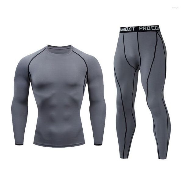 Männer Thermo-Unterwäsche Sets Männlich Quick Dry Lauf Kompression Sport Anzüge Basketball Strumpfhosen Gym Fitness Jogging Sportswear