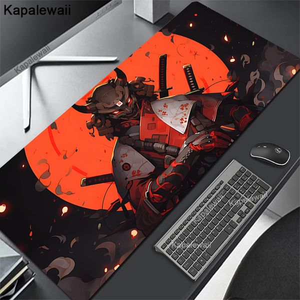 Mauspads Handgelenkauflagen Oni Anime Pad XXL Gaming-Zubehör Gabinete Gamer Tastatur Schreibtischmatte Rutschfestes Laptop Notebook Mousepad 80X30CM 90X40CM 230927