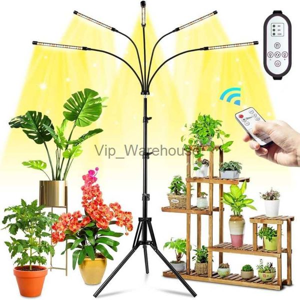 Coltiva le luci Spettro completo LED Coltiva la luce DC 5V USB Phyto Lampade Temporizzazione Telecomando Treppiede Supporto Luce per piante per piantine di fiori da interno YQ230927