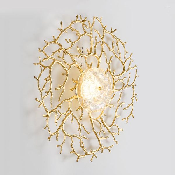 Wandlampe All Kupfer postmoderne LED-Persönlichkeit Einfacher Modellraum Ausstellungshalle Esszimmer Wohnzimmer Schlafzimmer