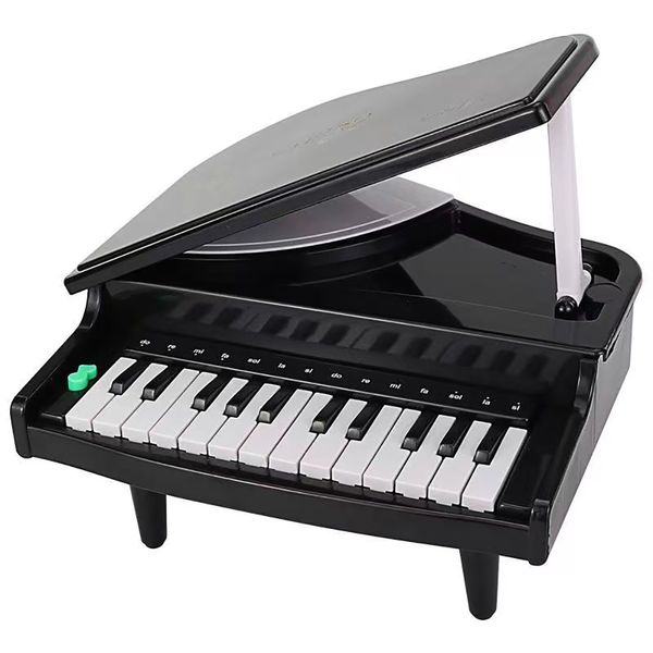 Giocattoli didattici 26 tasti Mini pianoforte elettronico Simulazione Riproduzione di strumenti musicali Giocattolo Pratica Nero Rosa Regalo di Natale 230926