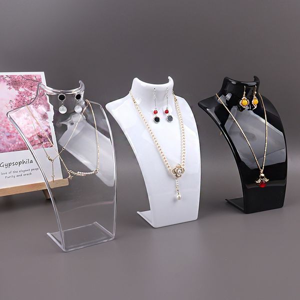 Mücevher Kutuları Plastik Manken Kolye Ekran Göğüs Stand Tutucu Kolyeler İçin Jewellry Rafı Kolye Küpe Raf 230926