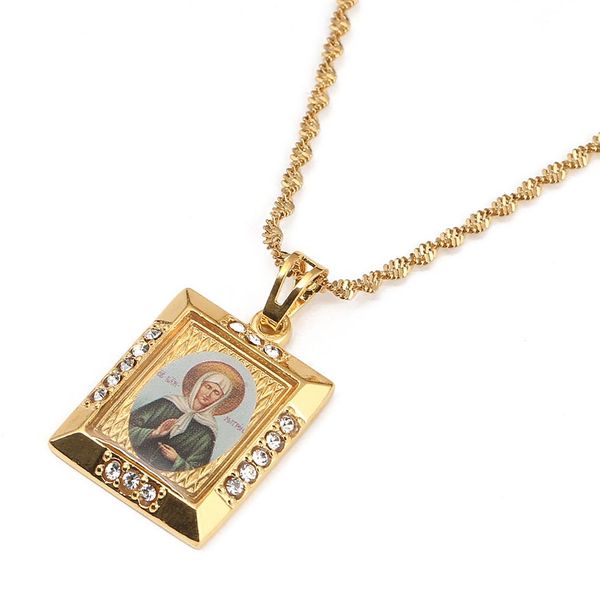 Colliers avec pendentif de la bienheureuse Matrona de moscou, russie, catholicisme, église orthodoxe, vierge marie, Ukraine, bijoux 286y