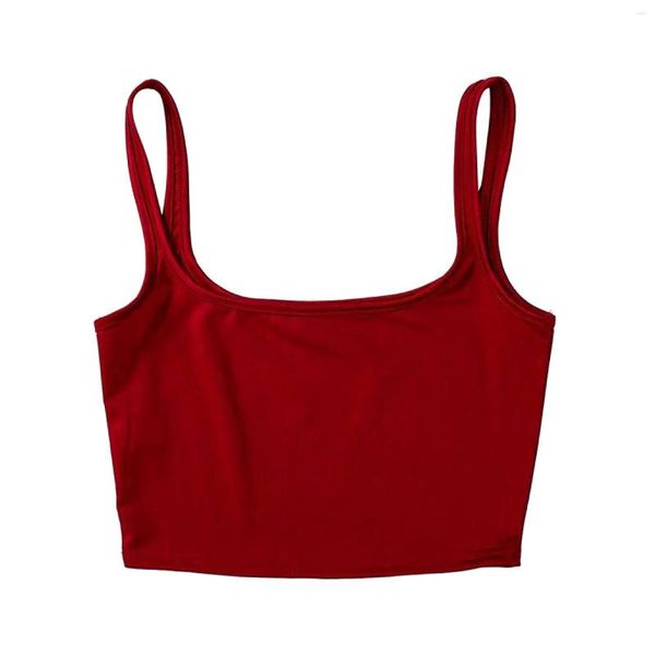 Camisoles Tanks Mode Frauen Ärmellose Casual Weste Damen Brust Pad Bewegung Kurze Tank Tops Unterwäsche Sexy Dessous Leibchen 2023