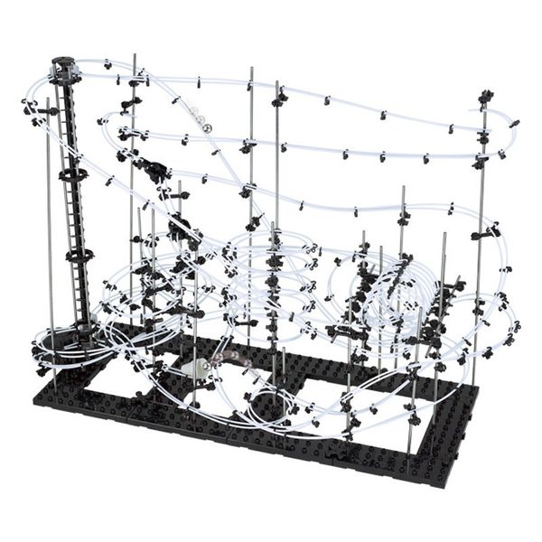 Set di piste da corsa in marmo Blocco di costruzione di guerra spaziale Giocattoli montagne russe fai-da-te Sottobicchieri in marmo Mattoni da costruzione Modello Technic Roller Enfant Fille Ride On Roller Coaster Block