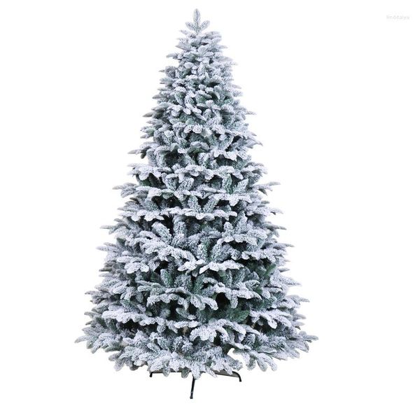 Рождественские украшения 1,2/1,5/1,8 м, высококачественный искусственный снег, уплотненное флокирующееся дерево, ПВХ, полиэтилен, гибридный автоматический подарок на год