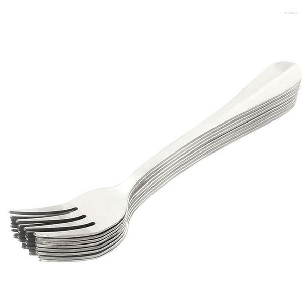 Geschirr-Sets Abendessen Metallgeschirr Besteck Serviergabel Silberton 7 Cucharas Acero Inoxidable Edelstahltisch Tenedores Ut