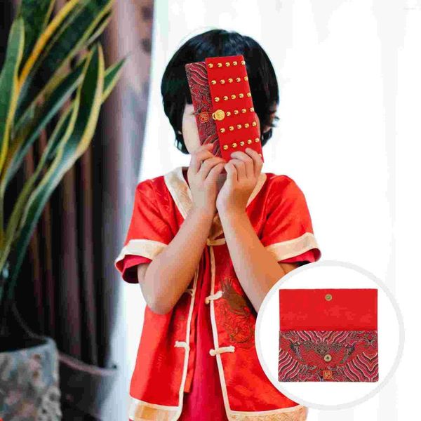 Presente Envoltório Envelope Vermelho Bolsas Casamentos Estilo Chinês Envelopes Pacote Ano Dinheiro Armazenamento Ferro Criança R Pacotes